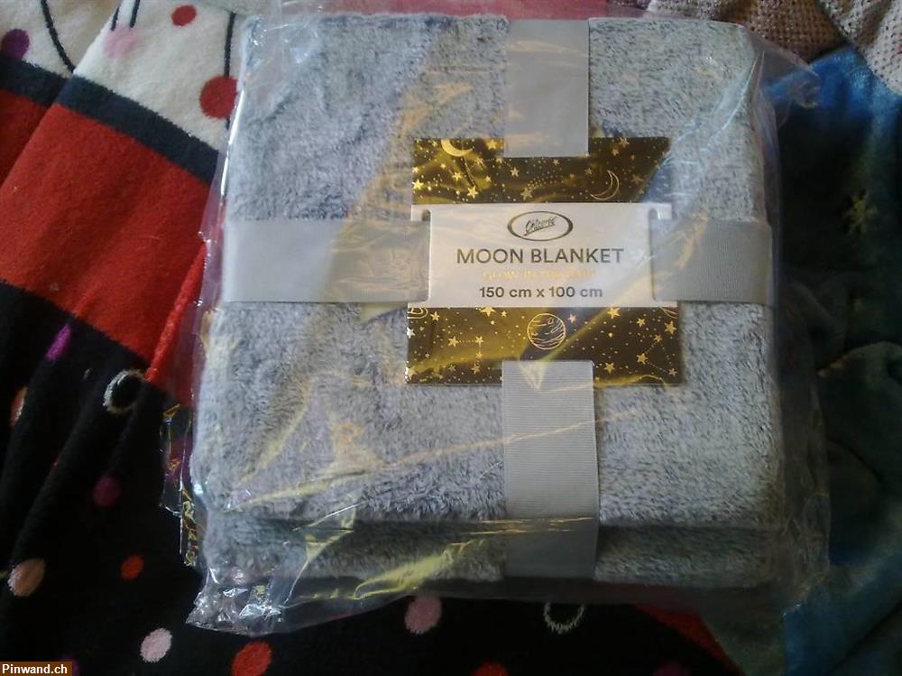 Bild 2: Kuscheldecke für Kinder mit Sonne, Mond und Sterne