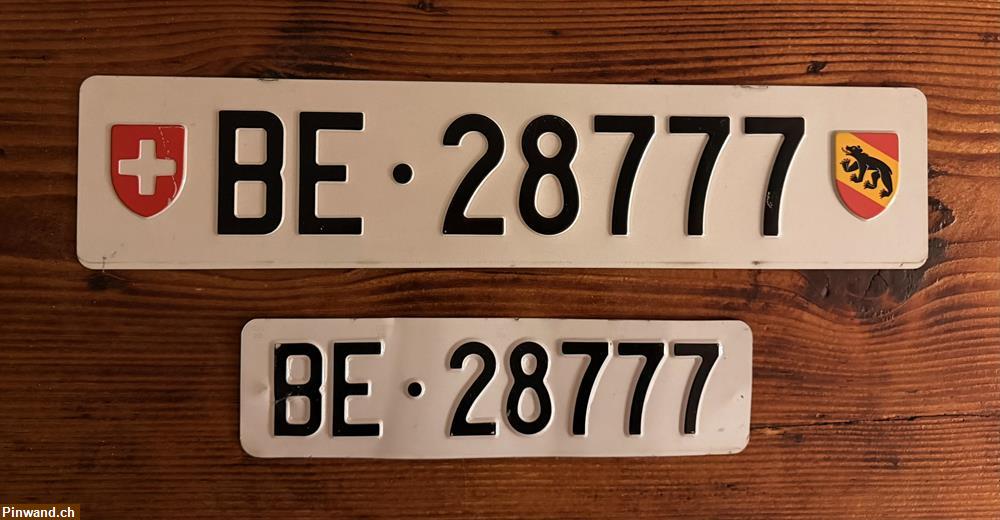 Bild 1: Autonummer / Kontrollschild BE 28777 zu verkaufen