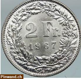Bild 1: 2 Franken 1967 zu verkaufen