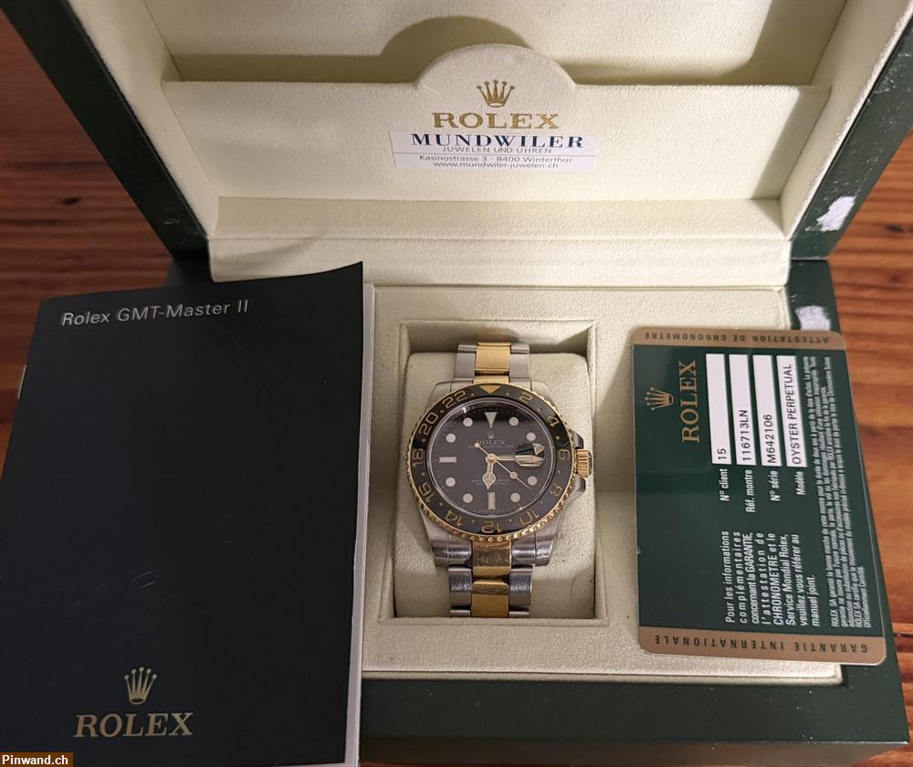 Bild 2: ROLEX GMT-Master II, 18K Gelbgold/Stahl zu verkaufen
