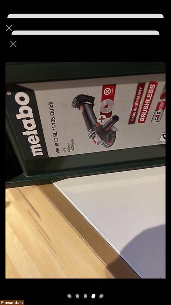 Bild 4: Winkelschleif Maschine