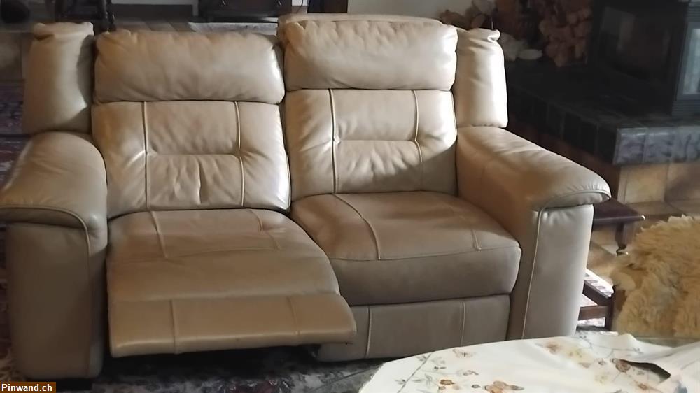 Bild 4: Ledersofa elektrisch zu verkaufen