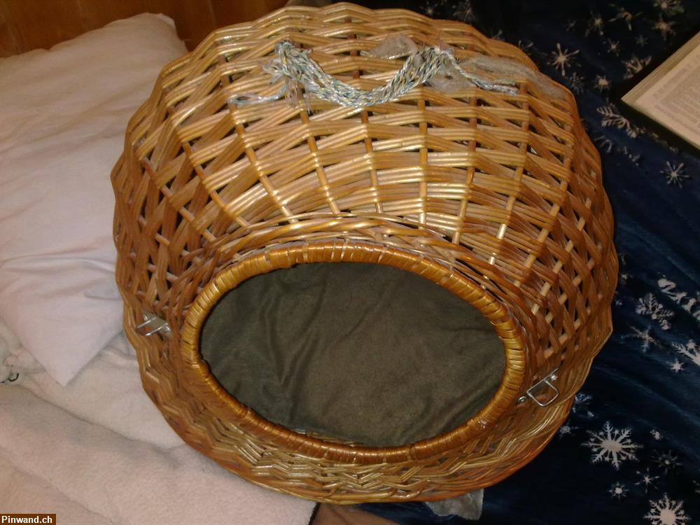Bild 1: Katzenkorb aus Bast zu verkaufen