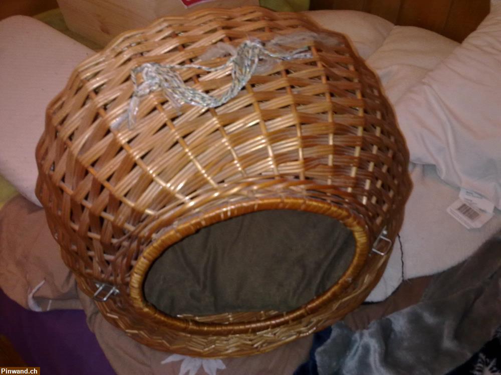 Bild 2: Katzenkorb aus Bast zu verkaufen