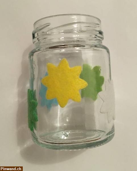 Bild 2: 2er Set mini Glasvase Filzdeko