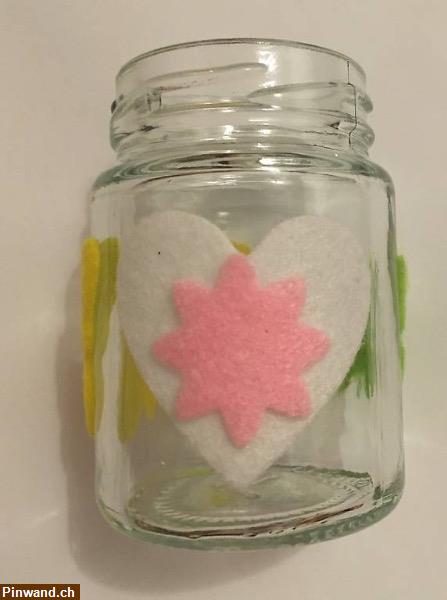 Bild 4: 2er Set mini Glasvase Filzdeko