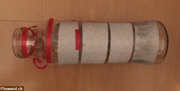 Bild 2: Deko Glasvase glitzersilber