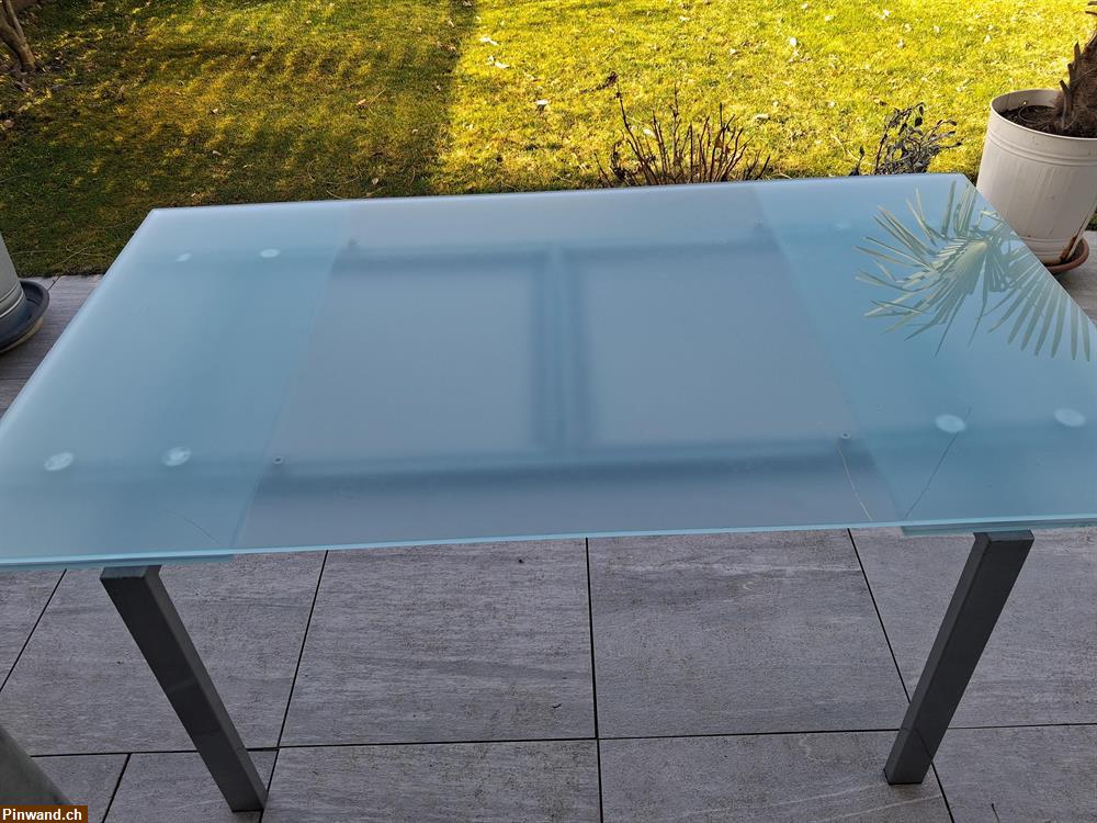 Bild 1: Glastisch 160-240 x 90cm zu verkaufen