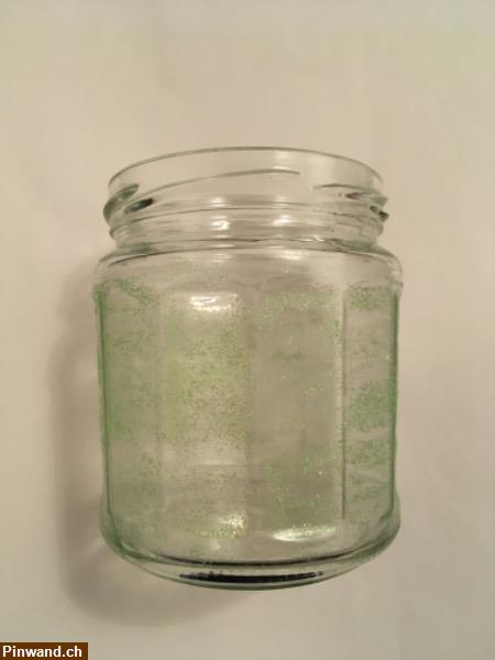 Bild 1: Glasvase glitzergrün