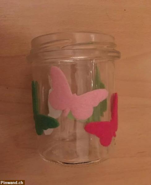 Bild 1: Konfitürenglas mit Schmetterlinge
