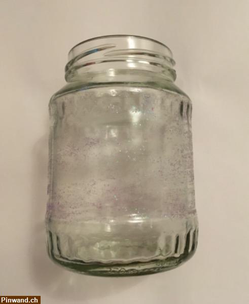 Bild 1: Glasvase glitzer