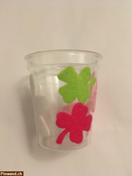 Bild 1: Deko Becher mit Filz