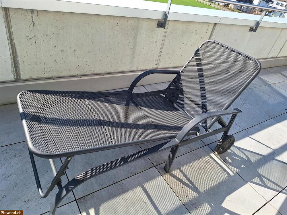 Bild 3: Liegestuhl Metall mit Armlehnen zu verkaufen