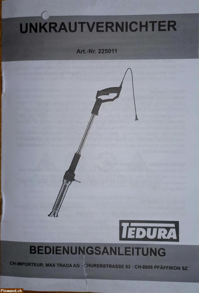 Bild 1: TEDURA Thermo-Unkrautvernichter zu verkaufen