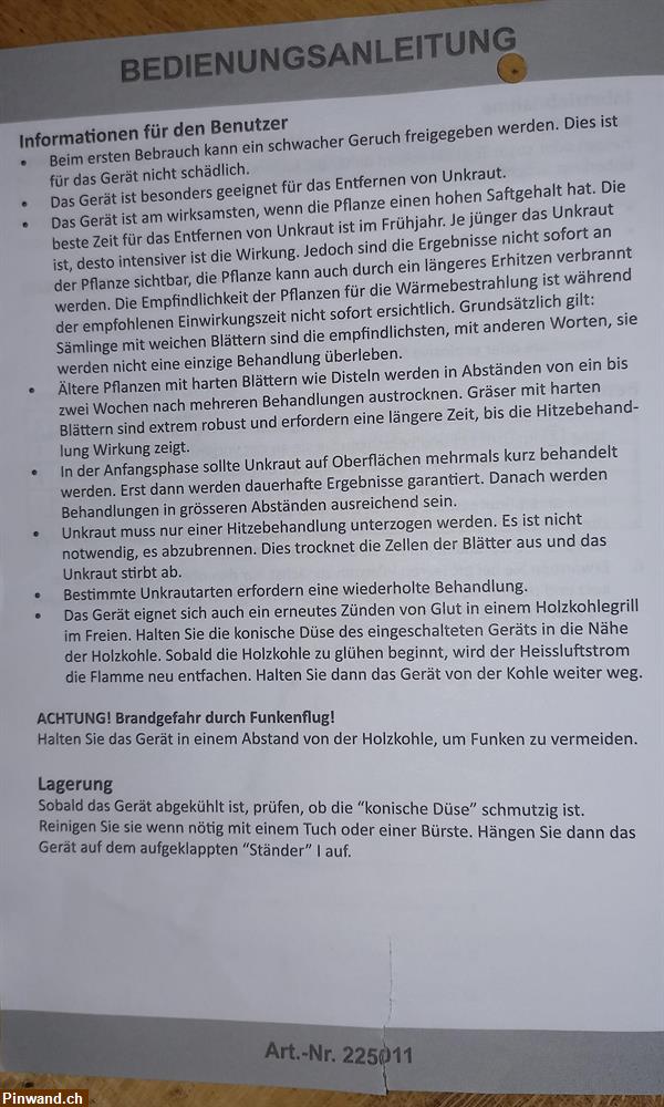 Bild 2: TEDURA Thermo-Unkrautvernichter zu verkaufen