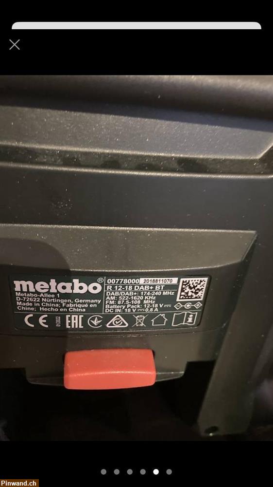 Bild 5: Baustellen Radio Metabo DAB12 zu verkaufen