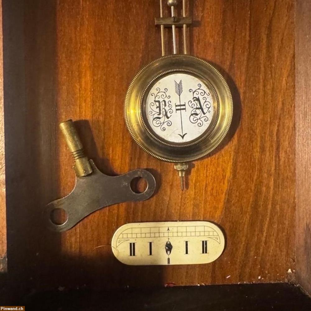 Bild 2: Antiquität: Pendel Uhr / Junghans Wanduhr 1909