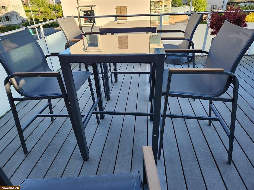 Bild 3: 3 Set Outdoor Bartisch mit je 2 Stühlen zu verkaufen