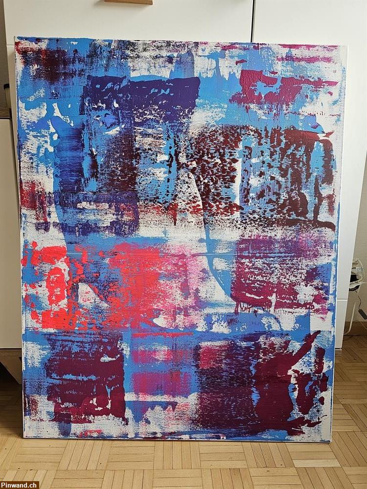 Bild 1: Neu: Abstrakt-Acrylbild - handmade: Masse: 80 x 100 cm
