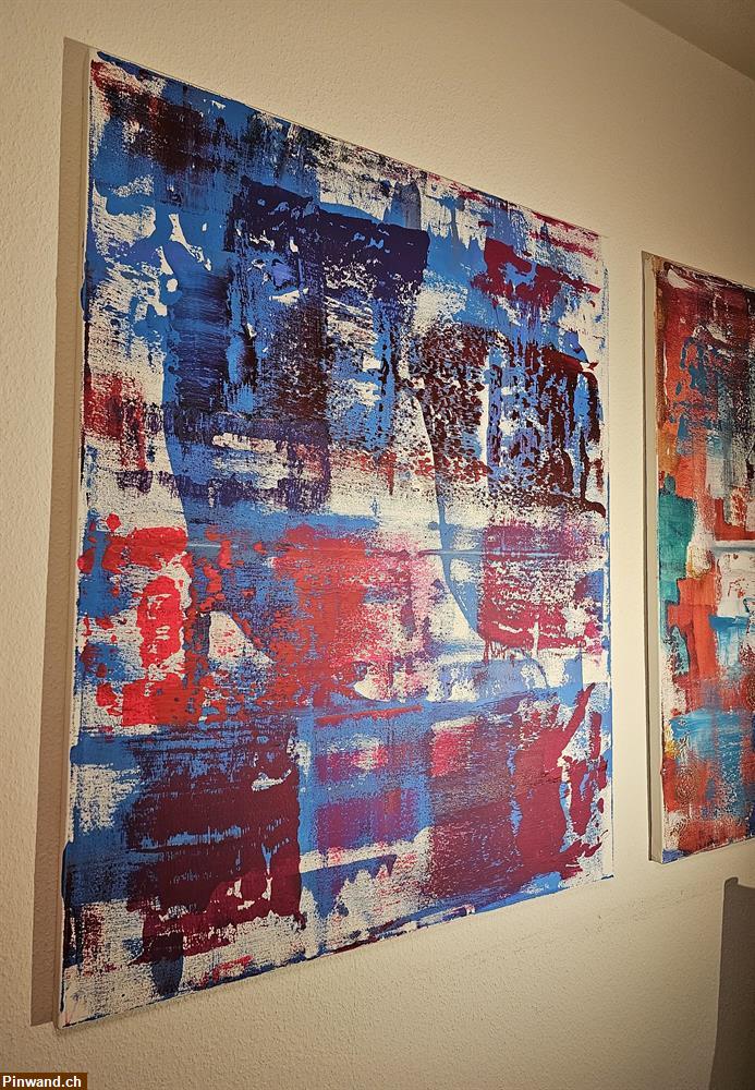 Bild 2: Neu: Abstrakt-Acrylbild - handmade: Masse: 80 x 100 cm