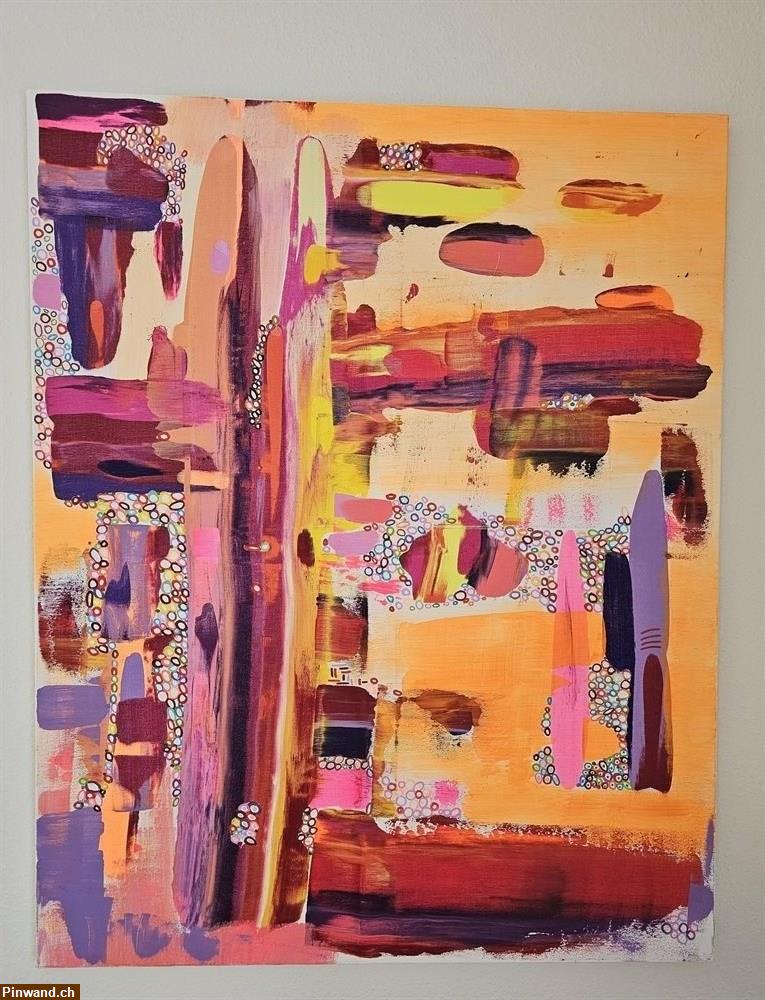 Bild 1: Neu: Abstrakt-Acrylbild - handmade: 80 x 100 cm - Unikat