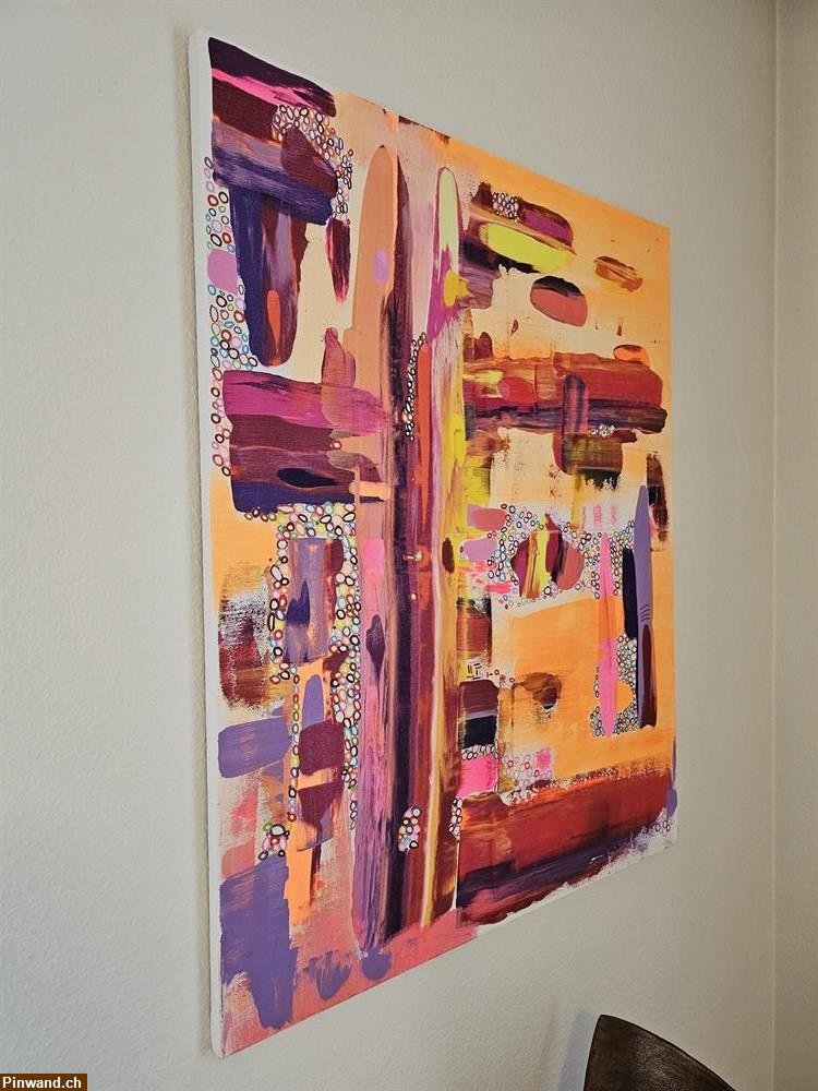 Bild 2: Neu: Abstrakt-Acrylbild - handmade: 80 x 100 cm - Unikat