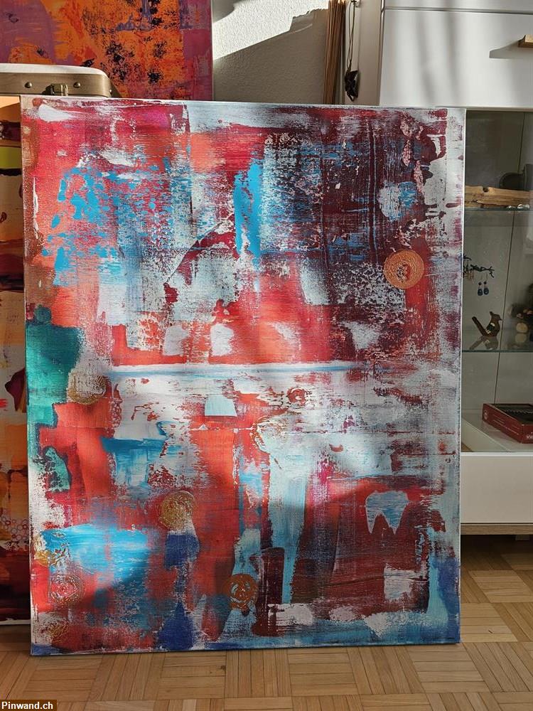Bild 1: Neu: Abstraktbild: 80 x 100 cm - Unikat