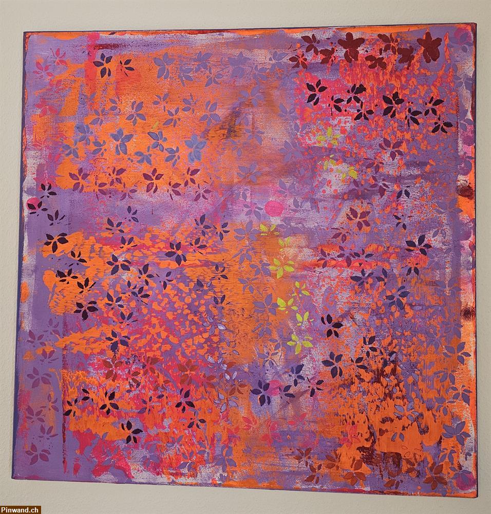 Bild 2: Blooming days - 80 x 80 cm - handmade