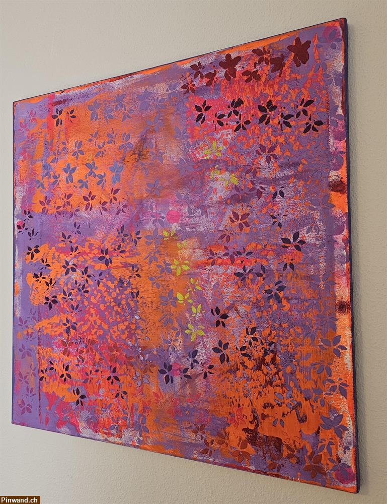 Bild 3: Blooming days - 80 x 80 cm - handmade