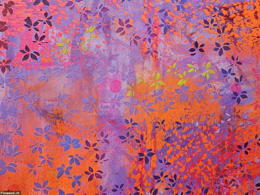 Bild 5: Blooming days - 80 x 80 cm - handmade