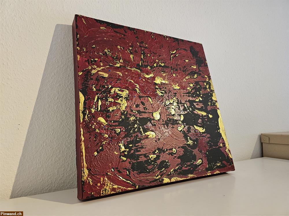Bild 3: Red - Black - Gold: 40 x 40 cm