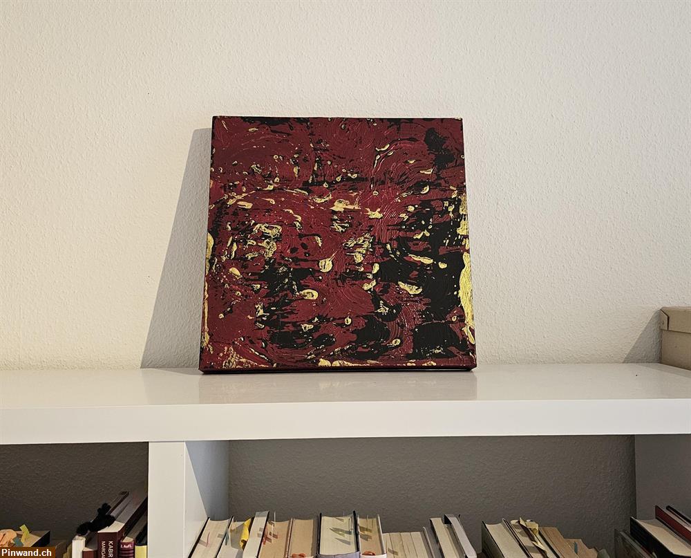 Bild 4: Red - Black - Gold: 40 x 40 cm
