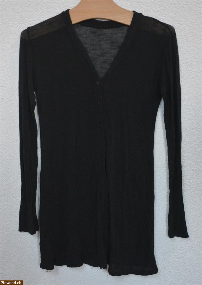Bild 3: Sehr leichte, dünne, schwarze Jacke mit 3 Knöpfen