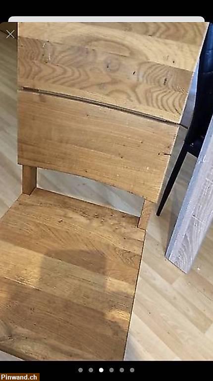 Bild 2: Stühle Holz Eiche massiv zu verkaufen