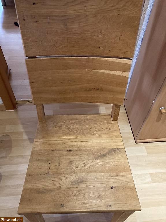 Bild 3: Stühle Holz Eiche massiv zu verkaufen