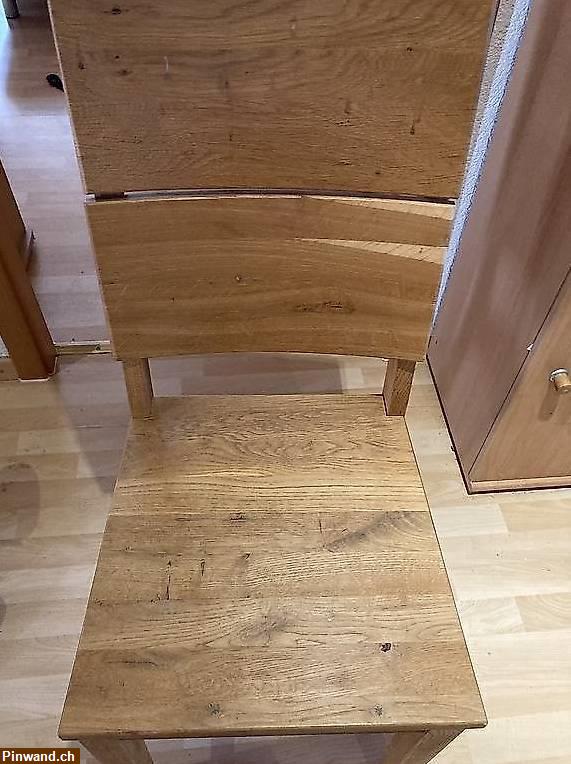 Bild 4: Stühle Holz Eiche massiv zu verkaufen
