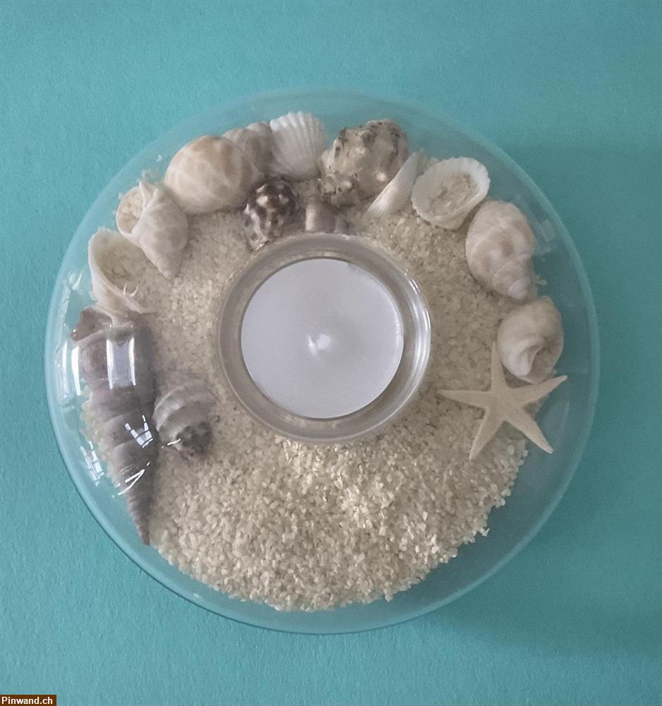Bild 1: Kerzenhalter Muscheln - Sand zu verkaufen