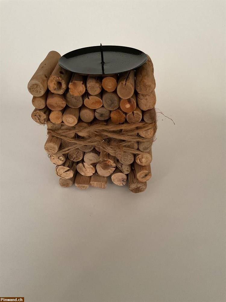 Bild 1: Kerzenhalter aus Holz