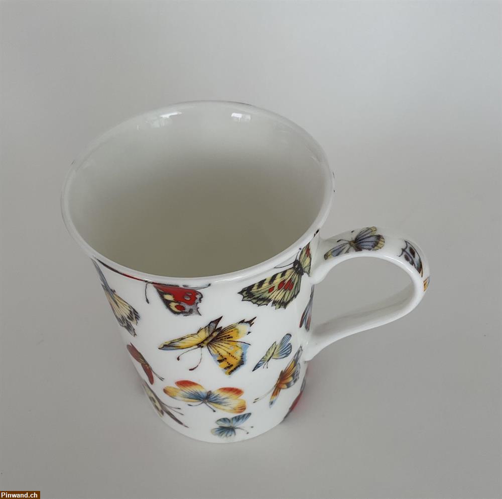 Bild 1: Tasse Schmetterlinge | HERON CROSS POTTERY England