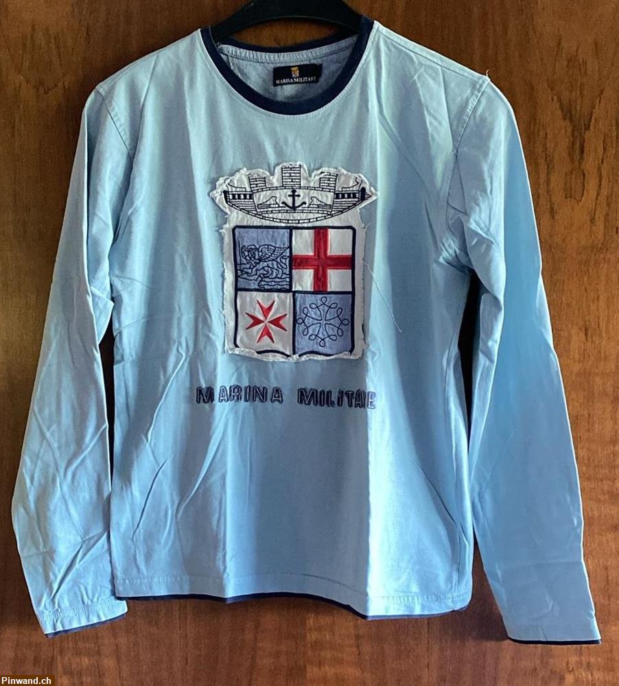 Bild 1: Gr. 164 hellblaues Langarm-Shirt von Marina Militare