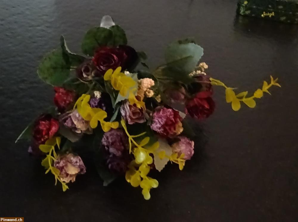 Bild 2: Seidenblumen Rose Pfingstrose