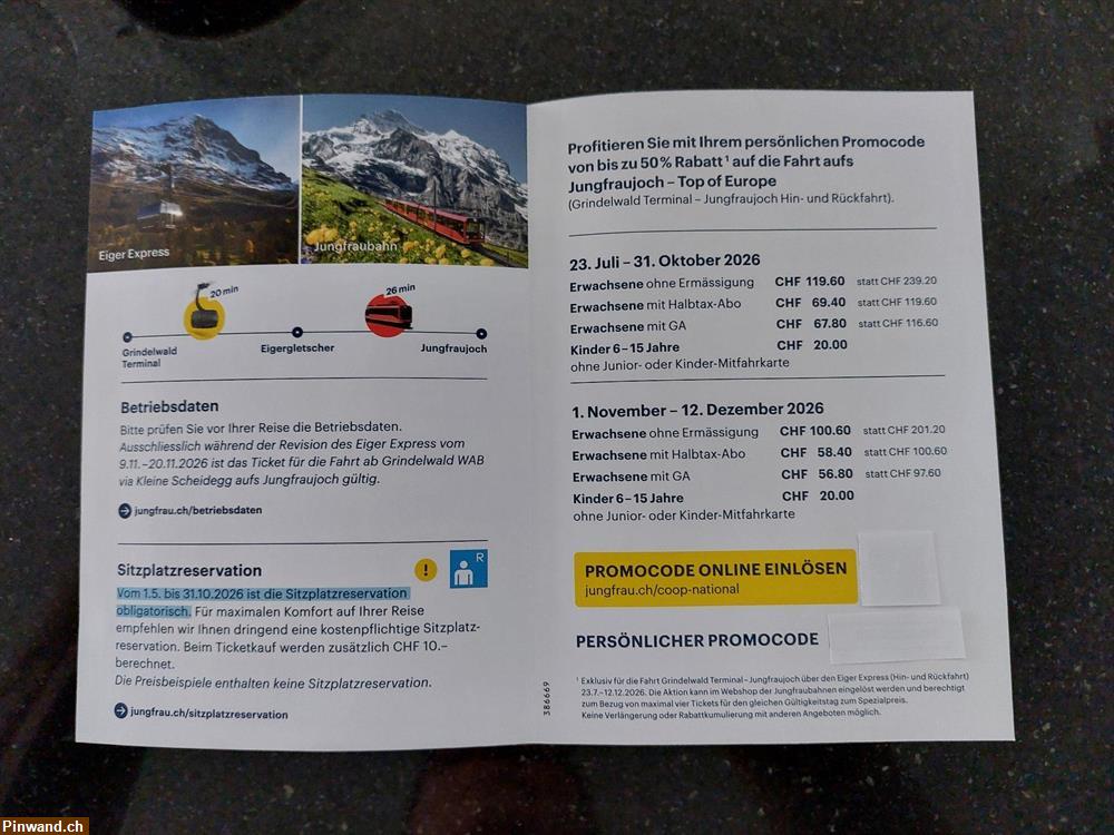 Bild 2: Gutscheine von bis zu 50% Rabatt Jungfraujoch