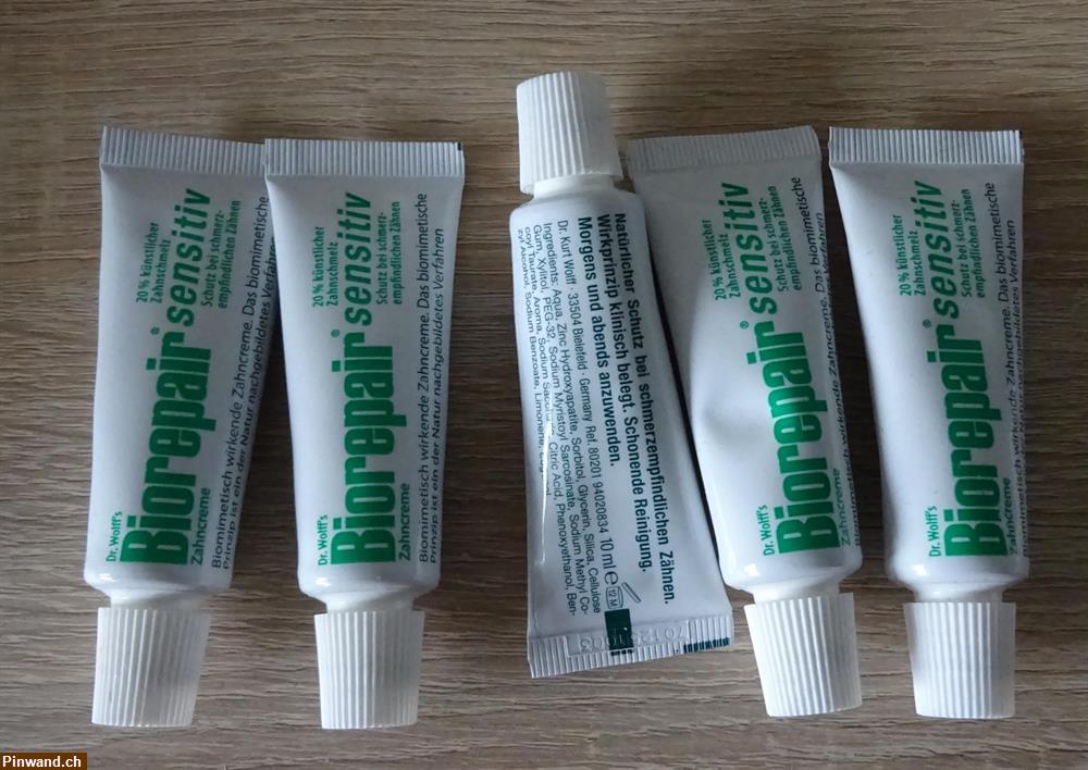 Bild 2: 5 x 10 ml Dr. Wolff's Biorepair sensitiv Zahncreme