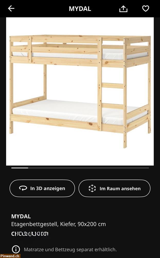 Bild 3: Gut erhaltenes Mydall Bett/90x200