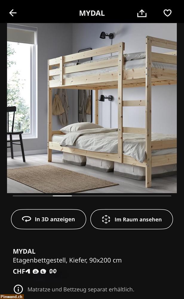 Bild 5: Gut erhaltenes Mydall Bett/90x200