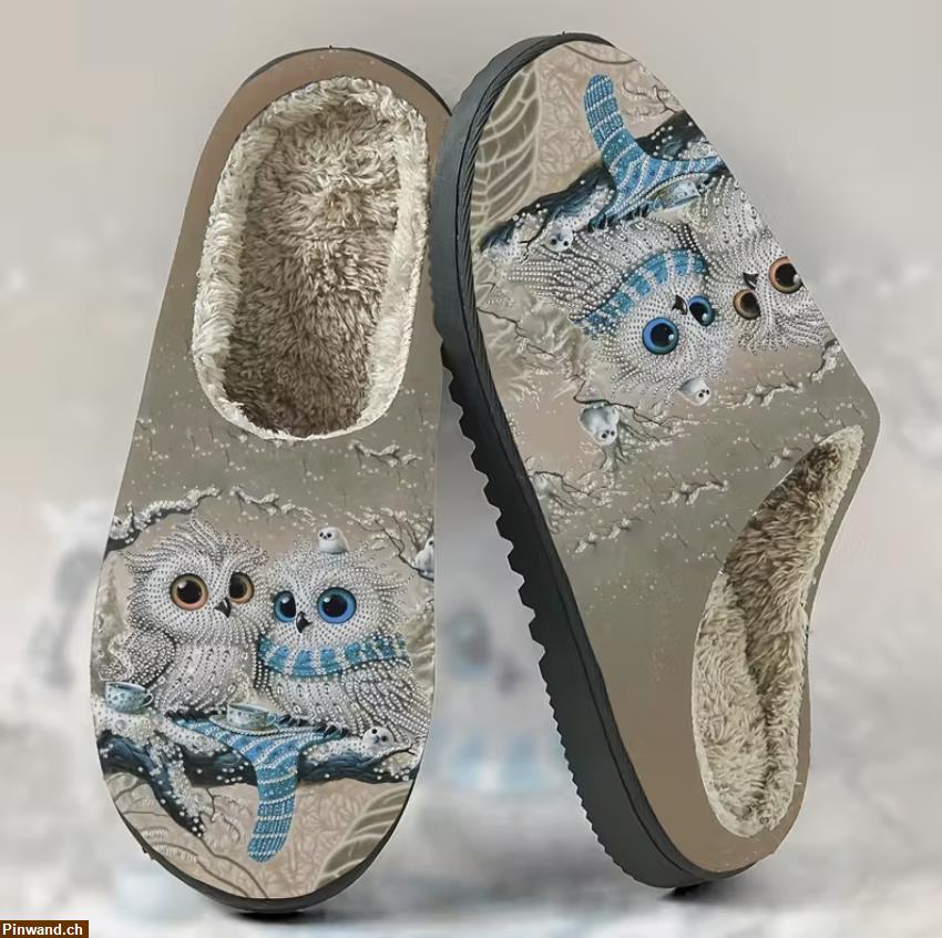 Bild 1: Gr. 40 Kuschelige Fleece-gefütterte Slipper zu verkaufen