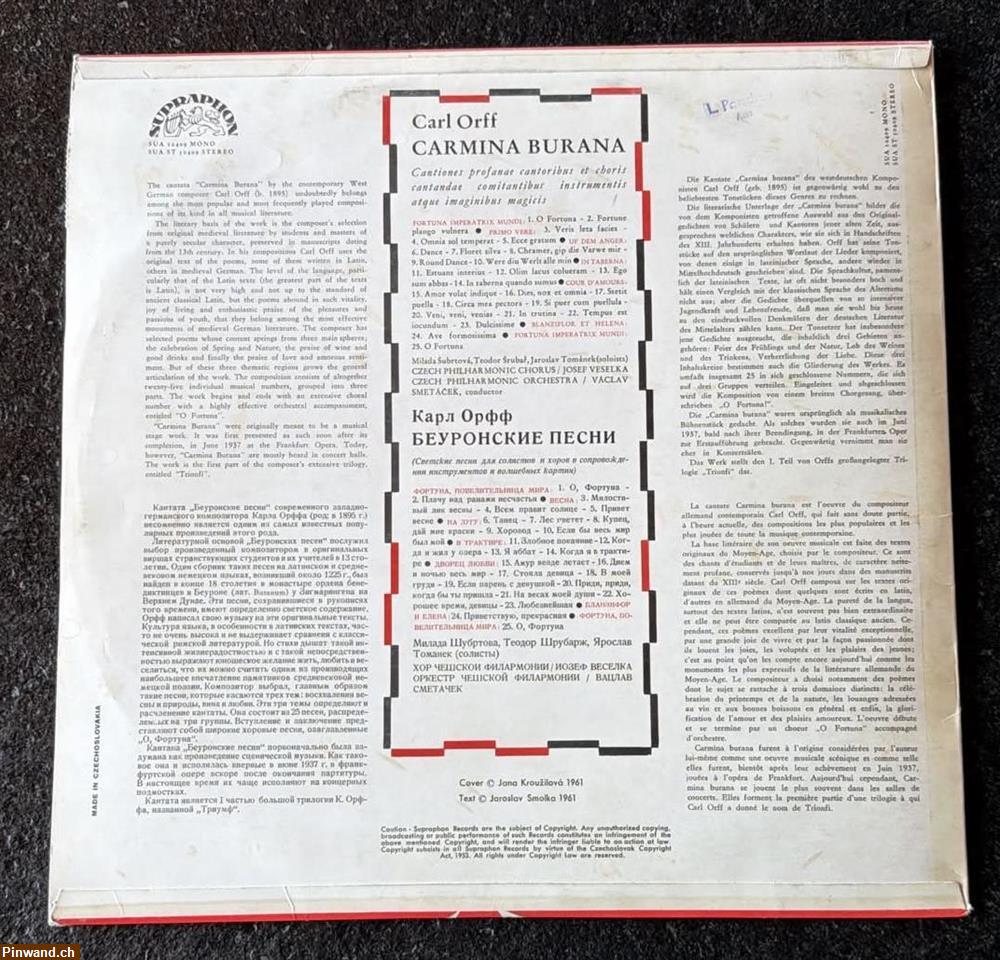 Bild 2: LP Carmina Burana von Carl Orff
