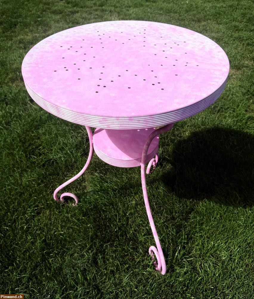 Bild 1: Tisch rosa - Designertisch rosarot zu verkaufen