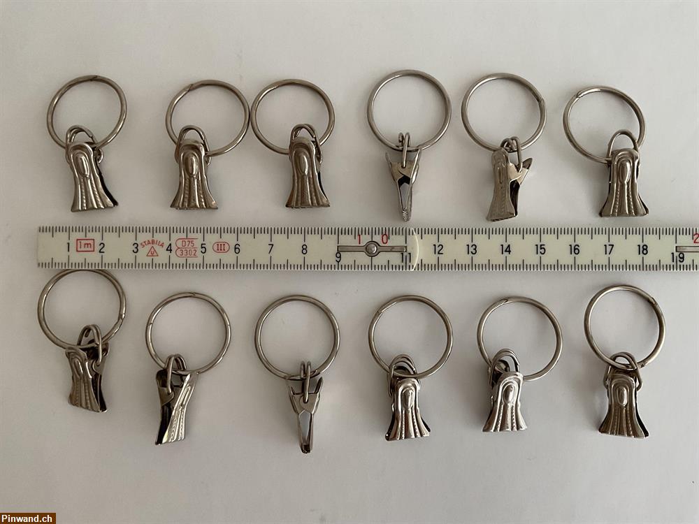 Bild 2: Ringe mit Klammern für Vorhang - VINTAGE