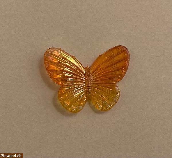 Bild 1: Mini Deko Schmetterling orange rosa
